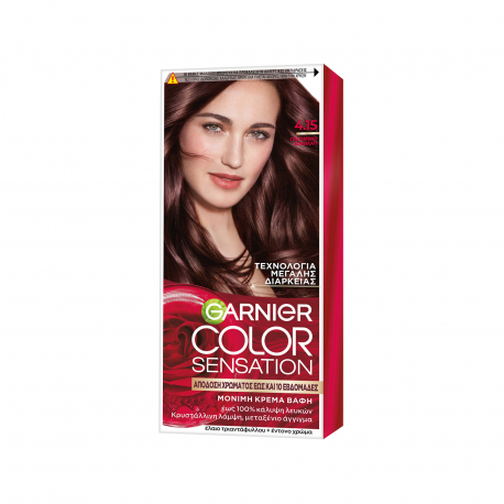 Garnier βαφή μαλλιών color sensation παγωμένο σοκολατί Nο. 4.15 (110ml)