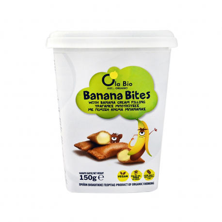 ΟΛΑ BIO ΣΝΑΚ BANANA BITES - Βιολογικό,Vegan (150g)