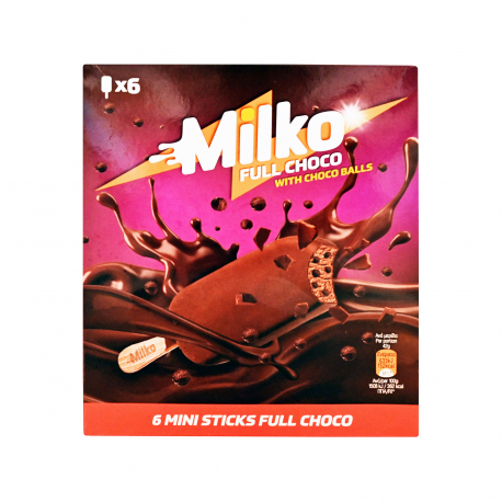 MILKO ΠΑΓΩΤΟ ΠΟΛΥΣΥΣΚΕΥΑΣΙΑ FULL CHOCO (6x45g)