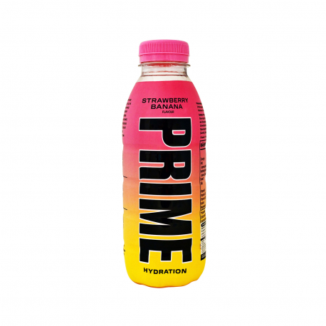 PRIME HYDRATION DRINK STRAWBERRY - BANANA - Χωρίς καφεΐνη (500ml)