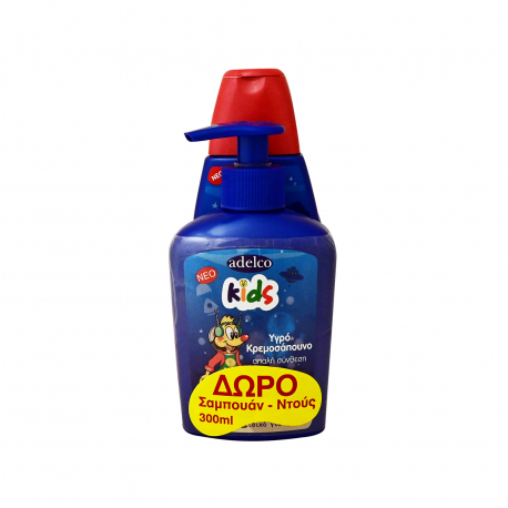 Adelco υγρό κρεμοσάπουνο παιδικό kids (300ml) (+ σαμπουάν - ντους)