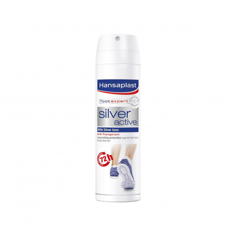 Hansaplast spray αποσμητικό ποδιών silver active antibacterial (150ml)