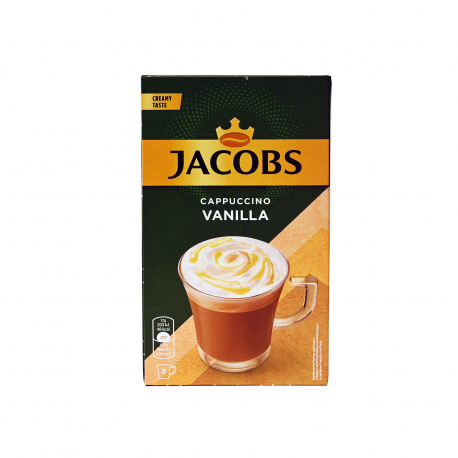 Jacobs στιγμιαίο ρόφημα καφέ cappuccino vanilla - νέο προιόν (8φακ.)