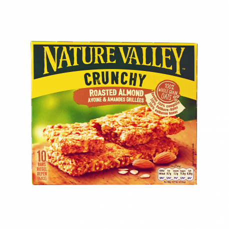 Nature valley μπάρα δημητριακών crunchy roasted almond - νέο προιόν (5x42g)