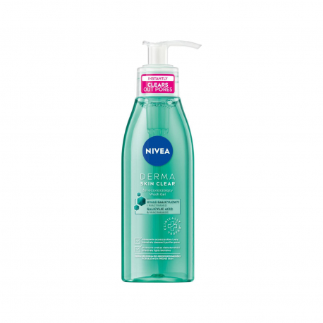 Nivea gel καθαρισμού προσώπου derma skin clear (150ml)