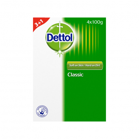 Dettol σαπούνι classic (4x100g) (3+1)