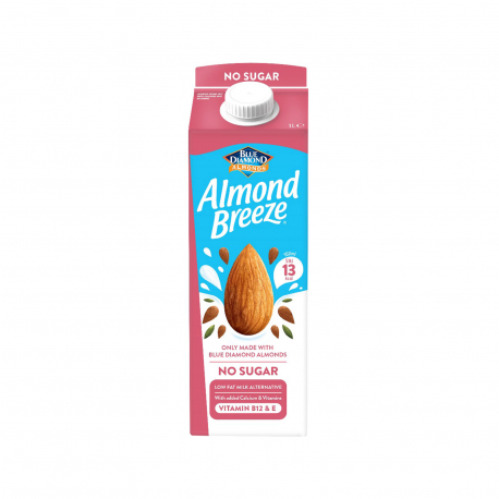 BLUE DIAMOND ΡΟΦΗΜΑ ΑΜΥΓΔΑΛΟΥ ALMOND BREEZE UNSWEETENED - Χωρίς γλουτένη,Χωρίς Λακτόζη,Vegetarian,Vegan (1lt)