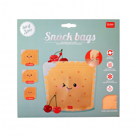 LEGAMI ΣΑΚΟΥΛΕΣ ΤΡΟΦΙΜΩΝ SNACK BAGS - Νέο προιόν (3τεμ)