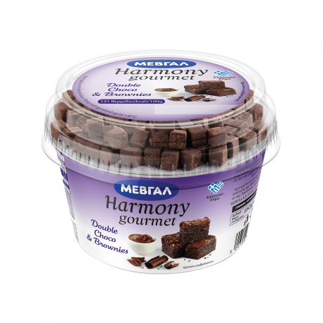 ΜΕΒΓΑΛ ΕΠΙΔΟΡΠΙΟ ΓΙΑΟΥΡΤΙΟΥ HARMONY GOURMET DOUBLE CHOCO & BROWNIES (160g)