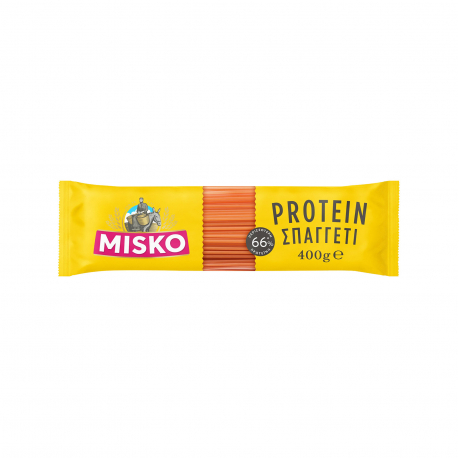 MISKO ΜΑΚΑΡΟΝΙΑ PROTEIN ΣΠΑΓΓΕΤΙ ΜΕ ΠΡΩΤΕΪΝΗ ΑΡΑΚΑ & ΚΟΥΡΚΟΥΜΑ (400g)