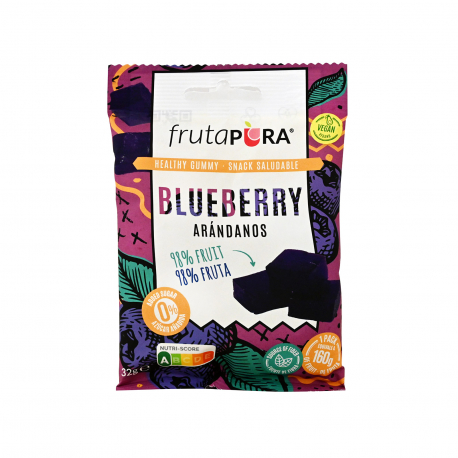 Frutapura σνακ φρούτων frutapura blueberry - χωρίς γλουτένη, χωρίς λακτόζη, νέο προϊόν, vegan (32g)