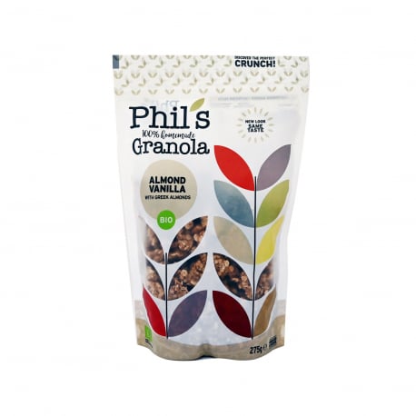 Phil's δημητριακά granola almond vanilla - βιολογικό, νέο προϊόν (275g)