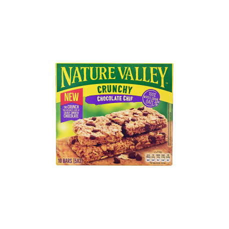 NATURE VALLEY ΜΠΑΡΑ ΒΡΩΜΗΣ ΟΛΙΚΗΣ ΑΛΕΣΗΣ CRUNCHΥ CHOCOLATE CHIP - Νέο προιόν,Vegetarian (5x42g)