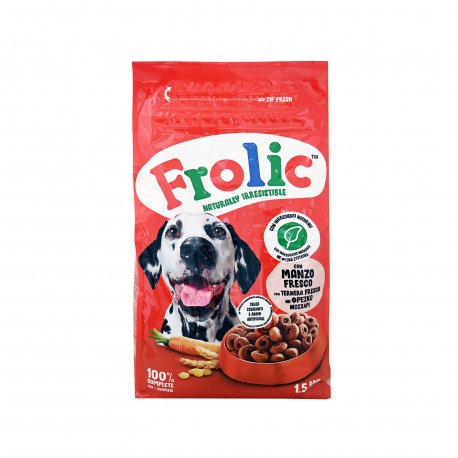 FROLIC ΤΡΟΦΗ ΣΚΥΛΟΥ ΞΗΡΑ ΜΕ ΦΡΕΣΚΟ ΜΟΣΧΑΡΙ (1.5kg)