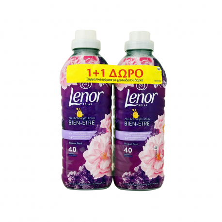 LENOR ΜΑΛΑΚΤΙΚΟ ΡΟΥΧΩΝ RELAX FLORAL BOUQUET 1680 ML (40μεζ) (1+1)