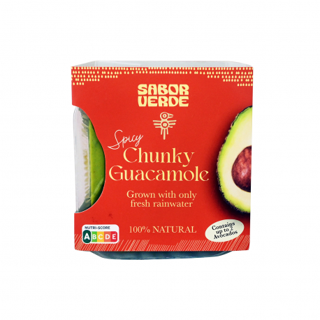 Sabor verde αβοκάντο σάλτσα chunky guacamole spicy - νέο προϊόν, vegan (150g)