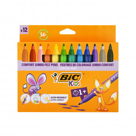 BIC ΜΑΡΚΑΔΟΡΟΙ COMFORT JUMBO - Νέο προιόν 12 ΤΕΜΑΧΙΑ