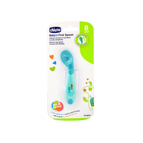 CHICCO ΚΟΥΤΑΛΙ ΣΙΛΙΚΟΝΗΣ ΠΑΙΔΙΚΟ BABY' S FIRST SPOON ΑΓΟΡΙ 8+ ΜΗΝΩΝ